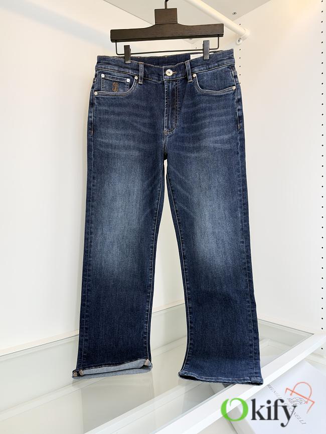 Okify Brunello Cucinelli Blue Men Jeans - 1