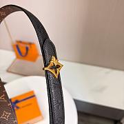 Okify Louis Vuitton Black Belt Gold Hardware 2cm - 4