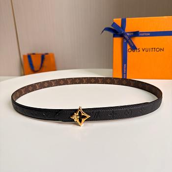 Okify Louis Vuitton Black Belt Gold Hardware 2cm