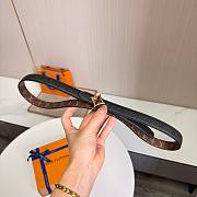 Okify Louis Vuitton Black Belt Gold Hardware 2cm - 2