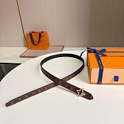 Okify Louis Vuitton Black Belt Silver Hardware 2cm - 4