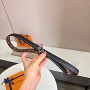 Okify Louis Vuitton Black Belt Silver Hardware 2cm - 2