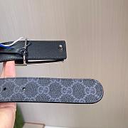 Okify Gucci Black Belt Silver Hardware 3.5cm - 5