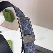 Okify Gucci Black Belt Vintage Silver Hardware 3.5cm - 5