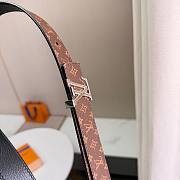 Okify Louis Vuitton Brown Monogram Belt Silver Hardware 2.5cm - 4