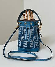 Okify Fendi Mon Tresor Bucket Bag Blue 18x14x12cm - 1