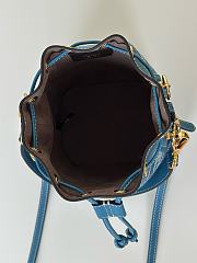 Okify Fendi Mon Tresor Bucket Bag Blue 18x14x12cm - 6