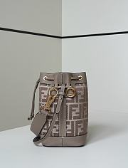 Okify Fendi Mon Tresor Bucket Bag Gray 18x14x12cm - 2