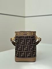 Okify Fendi Mon Tresor Bucket Bag Brown 18x14x12cm - 3