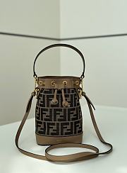 Okify Fendi Mon Tresor Bucket Bag Brown 18x14x12cm - 1