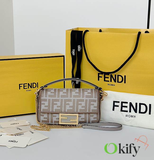 Okify Fendi Baguette Bag Light Brown 20x11x5cm - 1
