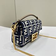 Okify Fendi Baguette Bag Dark Blue 20x11x5cm - 6