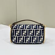 Okify Fendi Baguette Bag Dark Blue 20x11x5cm - 5