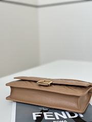 Okify Fendi Baguette Wallet On Chain Light Brown 21x11.5x5cm - 5