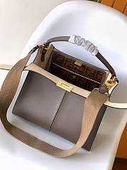Okify Fendi Peekaboo X-lite Bag Gray 30x26x15cm - 3