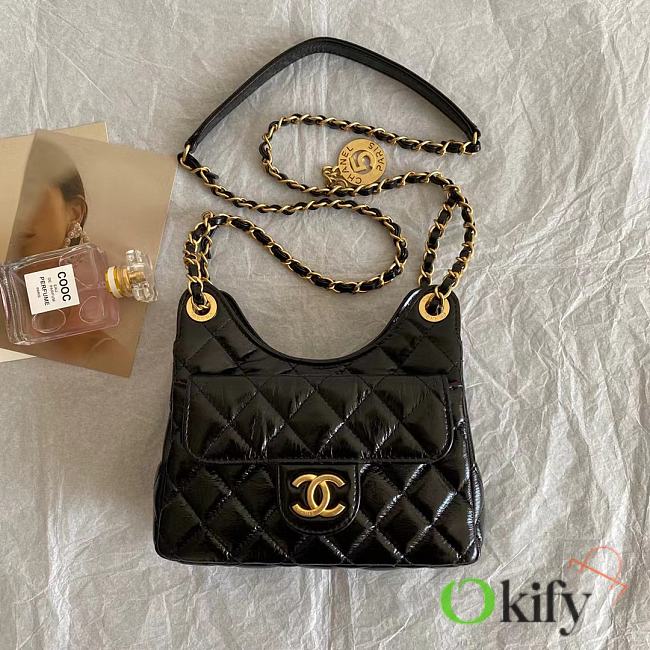 Okify CC Hobo Bag Black 19x17x6cm - 1