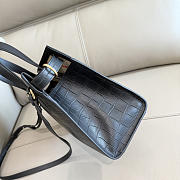 Okify Burberry Cotswolds Tote Bag Black Crocodile 30.5x22.5x13cm - 4
