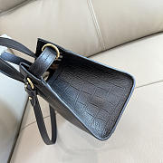 Okify Burberry Cotswolds Tote Bag Black Crocodile 24.5x19.5x13cm - 5