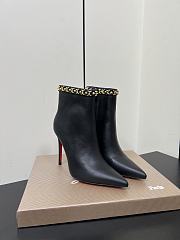 Okify Christian Louboutin Black Ankle Boots 10.5cm 26863 - 1