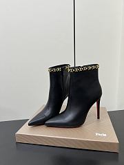 Okify Christian Louboutin Black Ankle Boots 10.5cm 26863 - 3