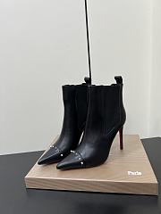 Okify Christian Louboutin Black Ankle Boots 10.5cm 26864 - 3