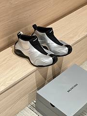 Okify Balenciaga Men Basketball Sneakers Silver  - 1