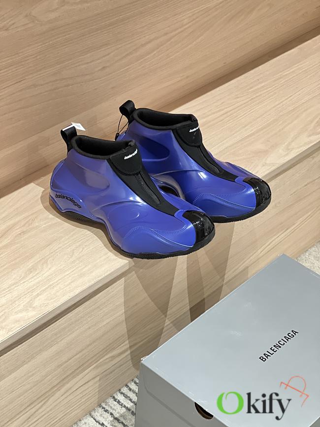 Okify Balenciaga Men Basketball Sneakers Purple  - 1