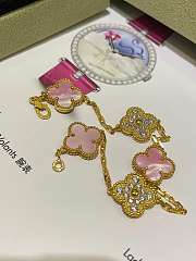 Okify VCA Gold Bracelet Pink And Diamond  - 6