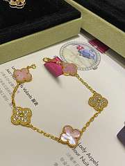 Okify VCA Gold Bracelet Pink And Diamond  - 5