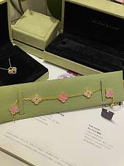 Okify VCA Gold Bracelet Pink And Diamond  - 4