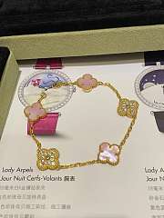 Okify VCA Gold Bracelet Pink And Diamond  - 2