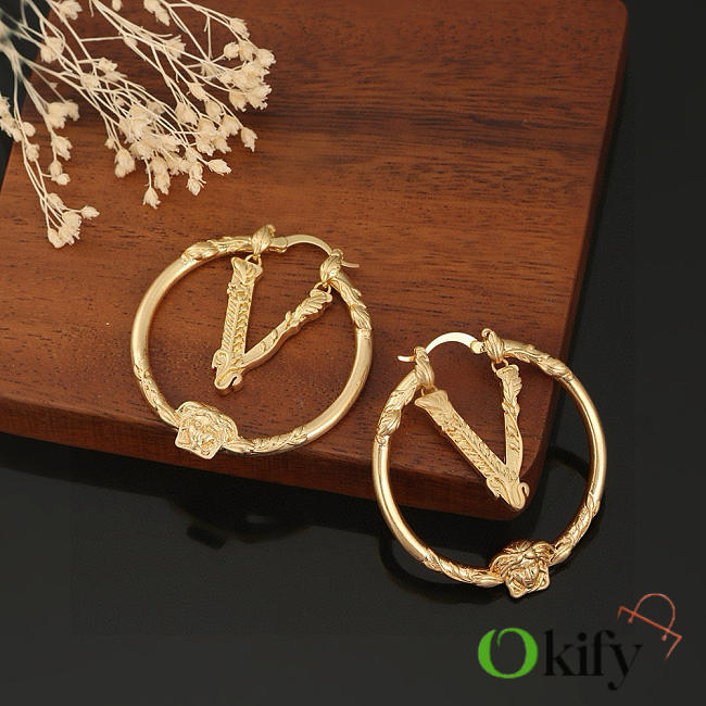Okify Versace Gold Earrings 26872 - 1
