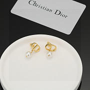 Okify Dior Gold Earrings With Pearl - 6