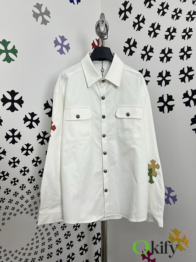 Okify Chrome Heart White Shirt - 1