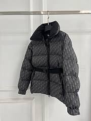 Okify Dior Waist Down Jacket Black Oblique For Women - 4