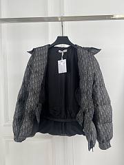 Okify Dior Waist Down Jacket Black Oblique For Women - 3
