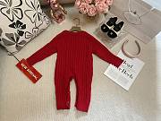 Okify Polo Ralph Lauren Red Kids Cable Knit Romper  - 6