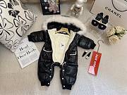 Okify CC Kid Black Hooded Fleece-Lined Down Jumpsuit - 5