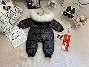 Okify CC Kid Black Hooded Fleece-Lined Down Jumpsuit - 2