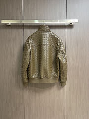 Okify Bottega Veneta Intrecciato Woven Leather Jacket 26884 - 3