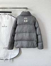 Okify Moncler Gray Cable Knit Fluffy Down Jacket Unisex (has big size) - 2