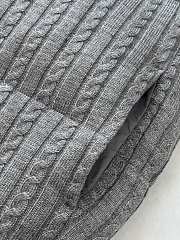Okify Moncler Gray Cable Knit Fluffy Down Jacket Unisex (has big size) - 4