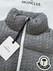Okify Moncler Gray Cable Knit Fluffy Down Jacket Unisex (has big size) - 6