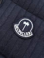 Okify Moncler Dark Blue Cable Knit Fluffy Down Jacket Unisex (has big size) - 4