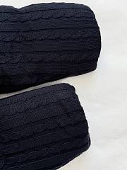 Okify Moncler Dark Blue Cable Knit Fluffy Down Jacket Unisex (has big size) - 3