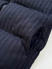 Okify Moncler Dark Blue Cable Knit Fluffy Down Jacket Unisex (has big size) - 2