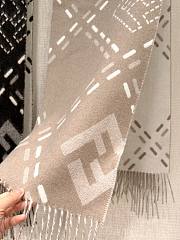 Okify Fendi Beige Reversible Scarf  - 4