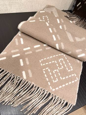 Okify Fendi Beige Reversible Scarf 