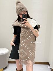 Okify Fendi Beige Reversible Scarf  - 2