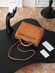 Okify Bottega Veneta Small Andiamo Bag Brick Orange Suede 25x22x10cm - 6